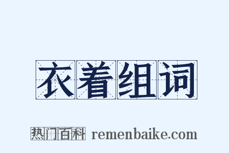 衣着组词是什么意思的图片